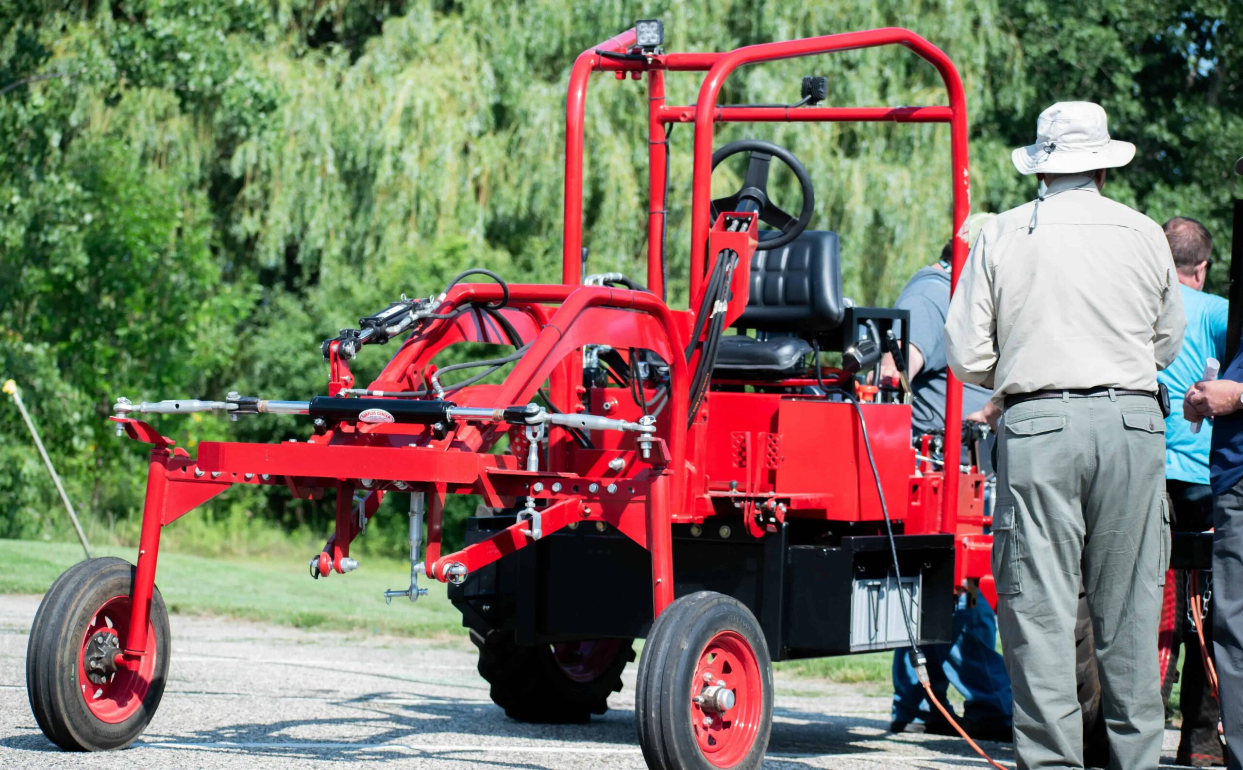Ajit Srivastava, professor of agricultural engineering at MSU, designed an electric tractor as an affordable option for smallholder farmer.
